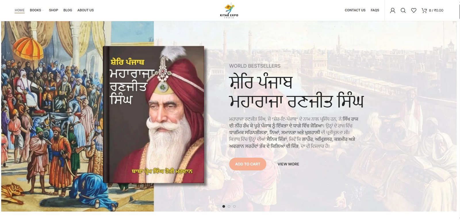 Kitab Expo bookstore website designed by Creative Deep