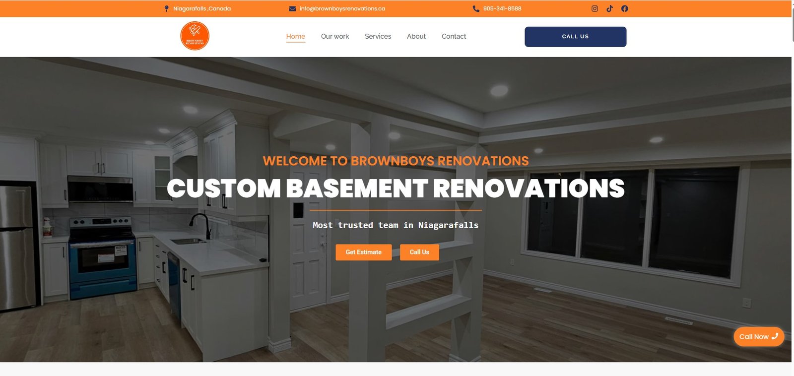 Brown Boys Renovations website designed by Creative Deep